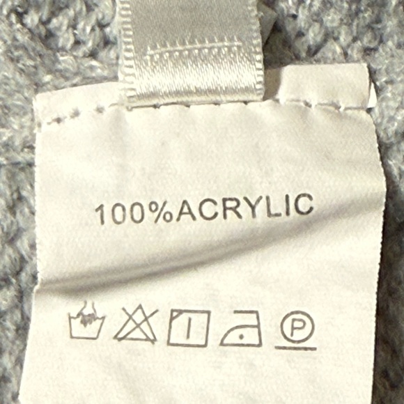 Gray & Black Star Sweater With Ribbed Sleeves Size XXL - Picture 7 of 9